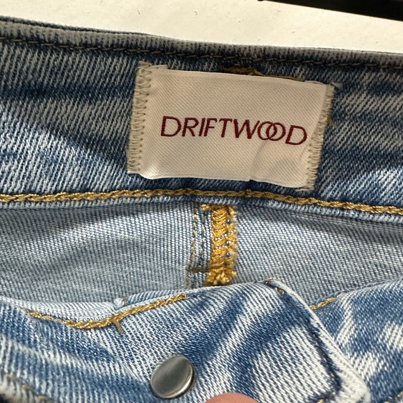 Driftwood embroidered modest denim midi skirt SKY size 29 Tic toc - Picture 8 of 9